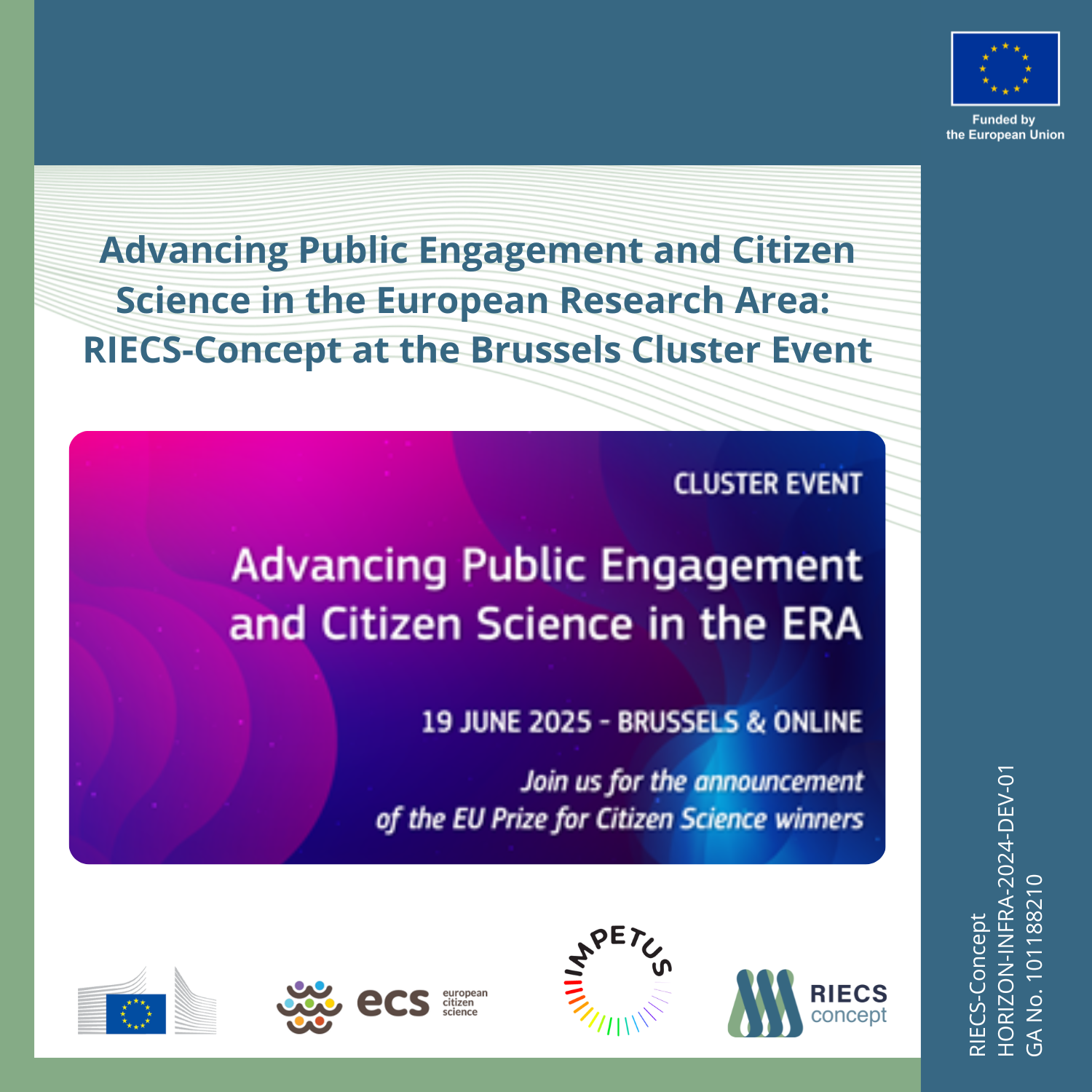Advancing Public Engagement and Citizen Science in the European Research Area: RIECS-Concept at the Brussels Cluster Event