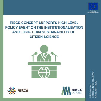 RIECS-Concept Supports High-Level Policy Event on the Institutionalisation and Long-Term Sustainability of Citizen Science